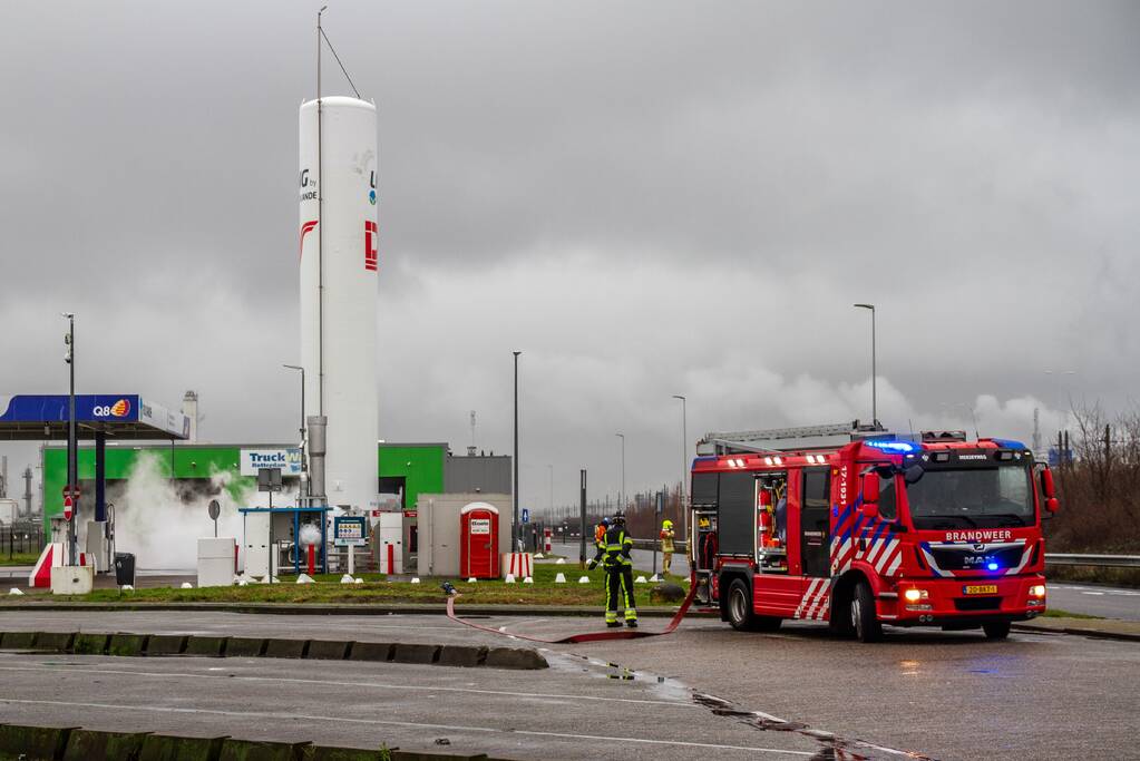 Grote LNG-lekkage bij Q8-tankstation