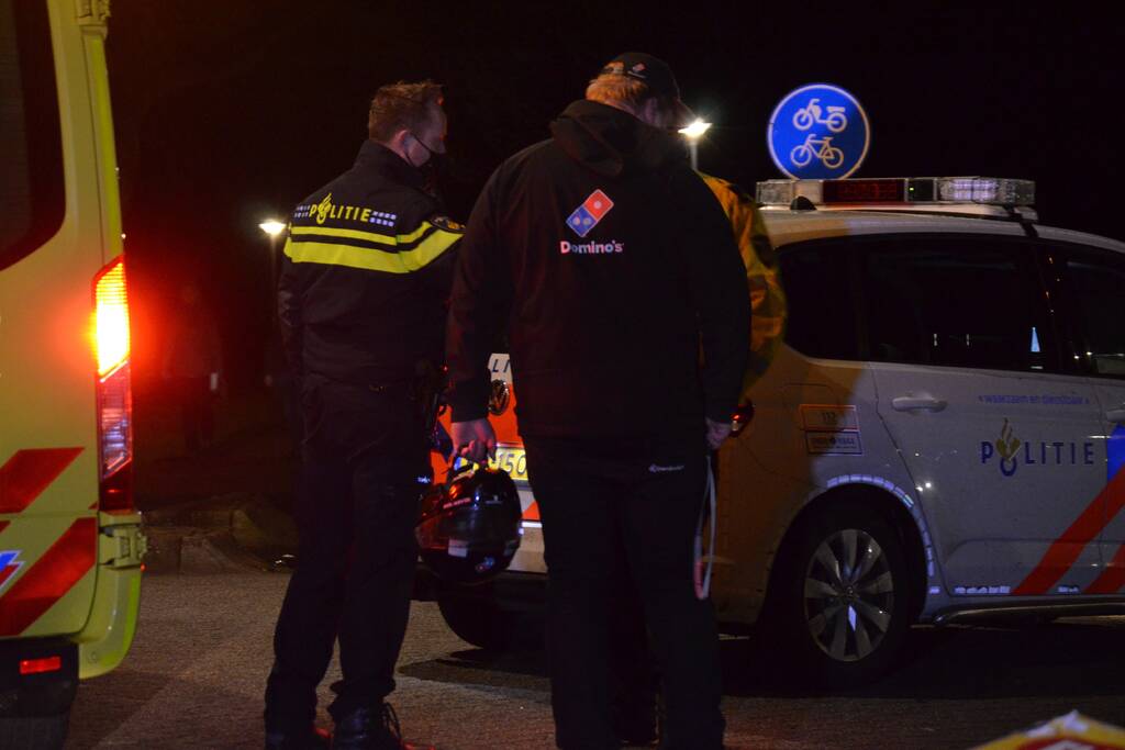Ongeval tussen personenauto en maaltijdbezorger