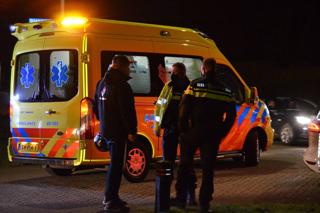 Ongeval tussen personenauto en maaltijdbezorger