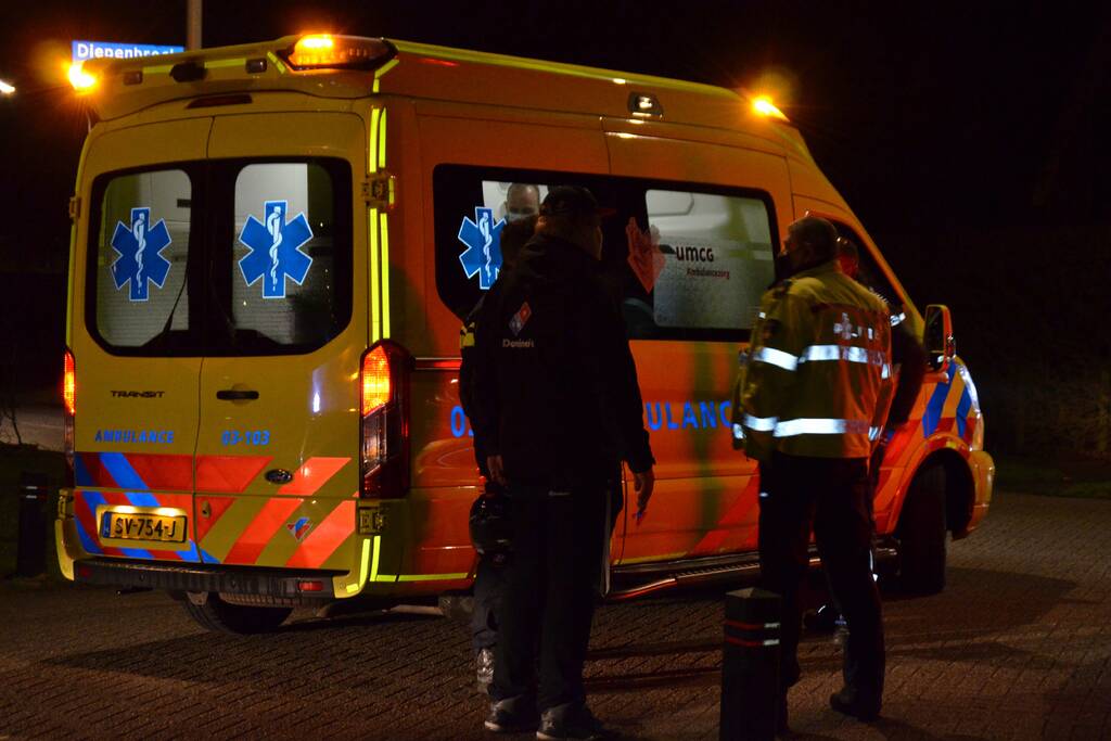 Ongeval tussen personenauto en maaltijdbezorger