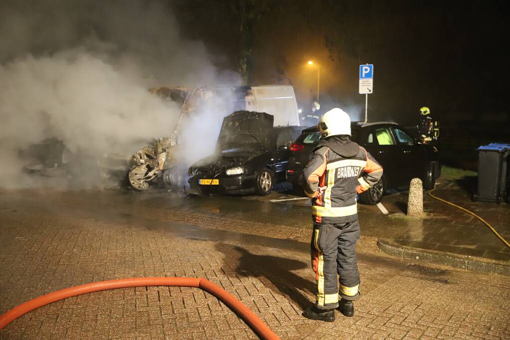 Postpakketten verwoest door brand in bestelbussen