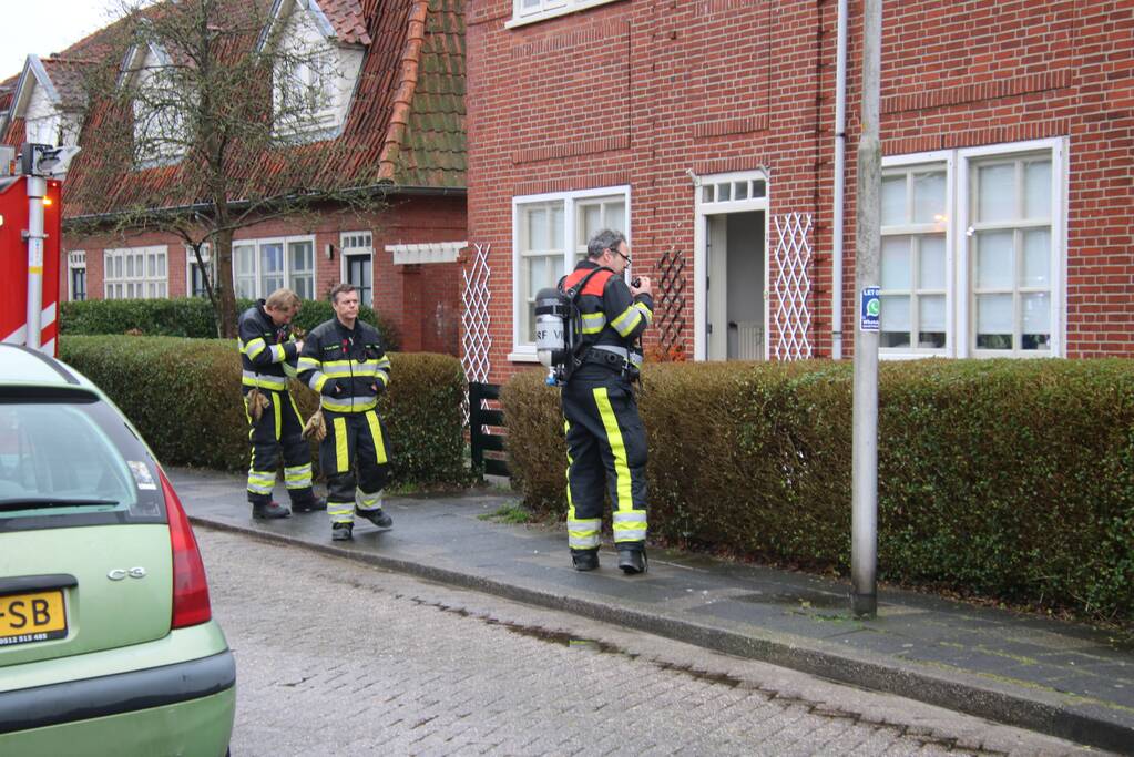 Straat afgesloten na gaslekkage in woning