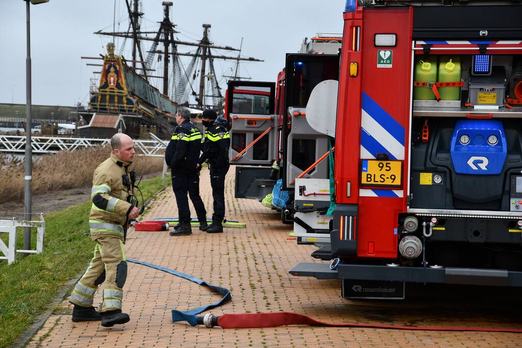 Brand op binnenvaartsschip