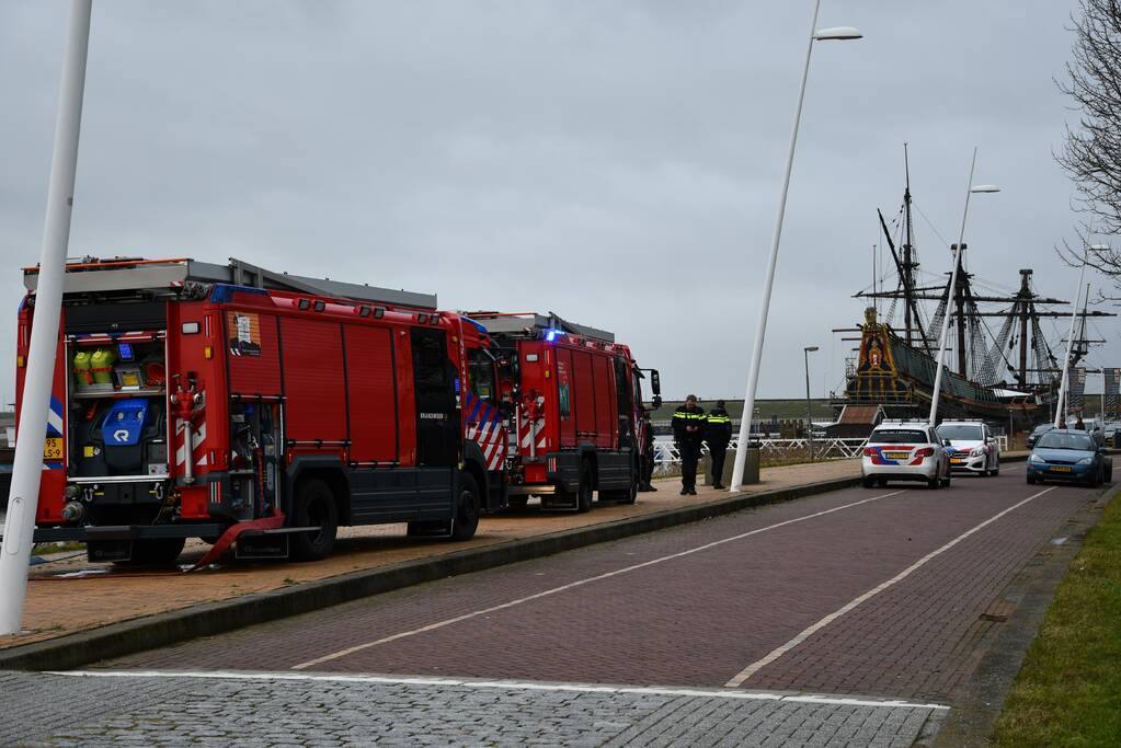 Brand op binnenvaartsschip