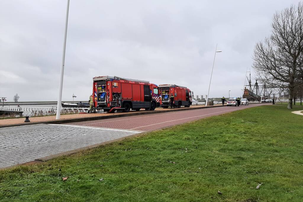 Brand op binnenvaartsschip