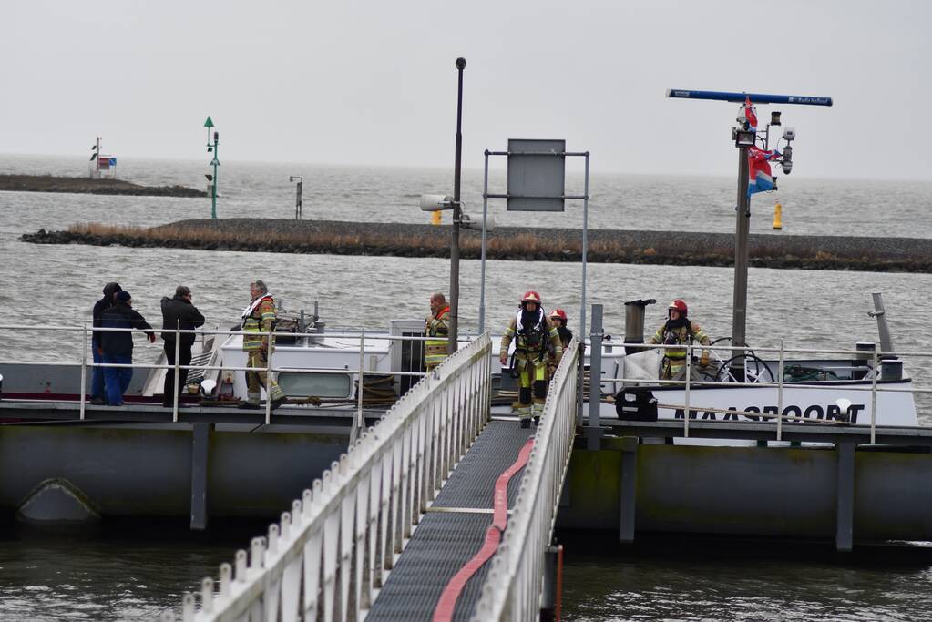 Brand op binnenvaartsschip