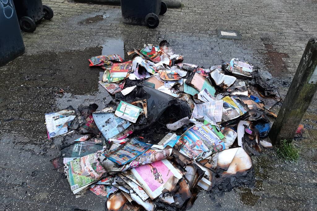 Kliko met papier gaat in vlammen op