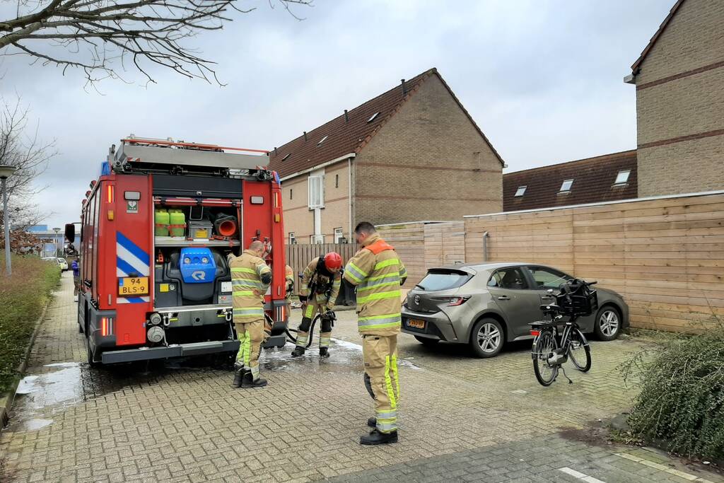 Kliko met papier gaat in vlammen op