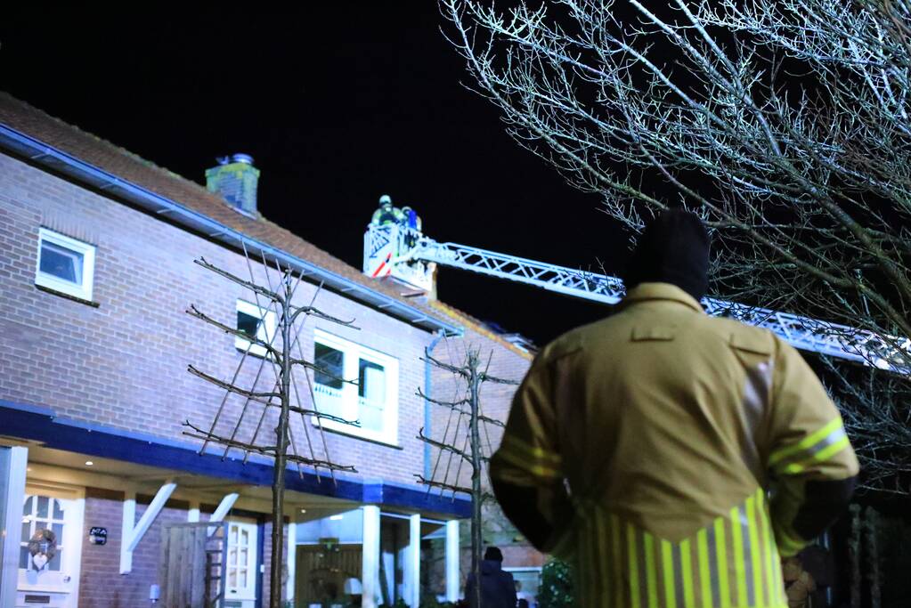 Veel bekijks bij schoorsteenbrand
