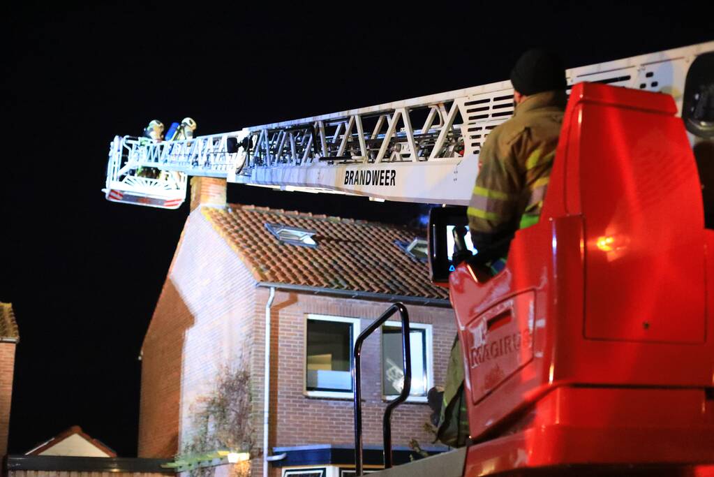 Veel bekijks bij schoorsteenbrand