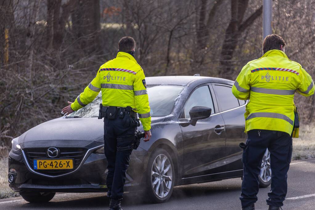 Grote politiemacht tijdens koffiedrinken' op Zwitsal Terrein