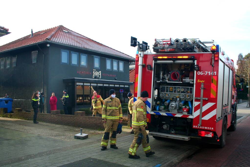 Afval in brand gestoken achter restaurant