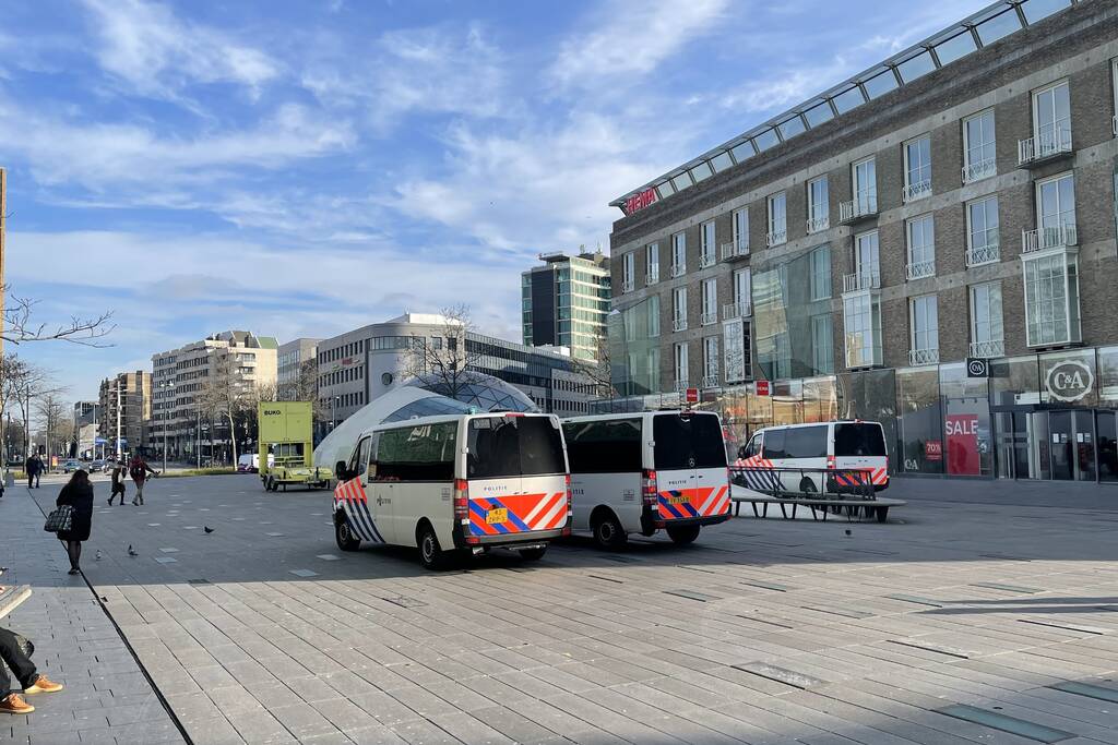 Forse politiemacht aanwezig in centrumgebied