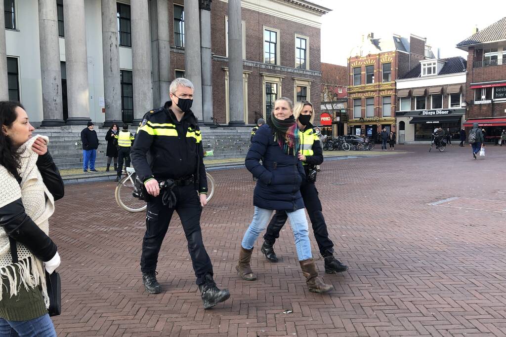 Aanhoudingen bij demonstratie