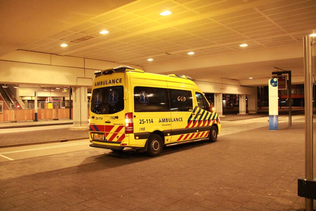 Dronken persoon valt op station