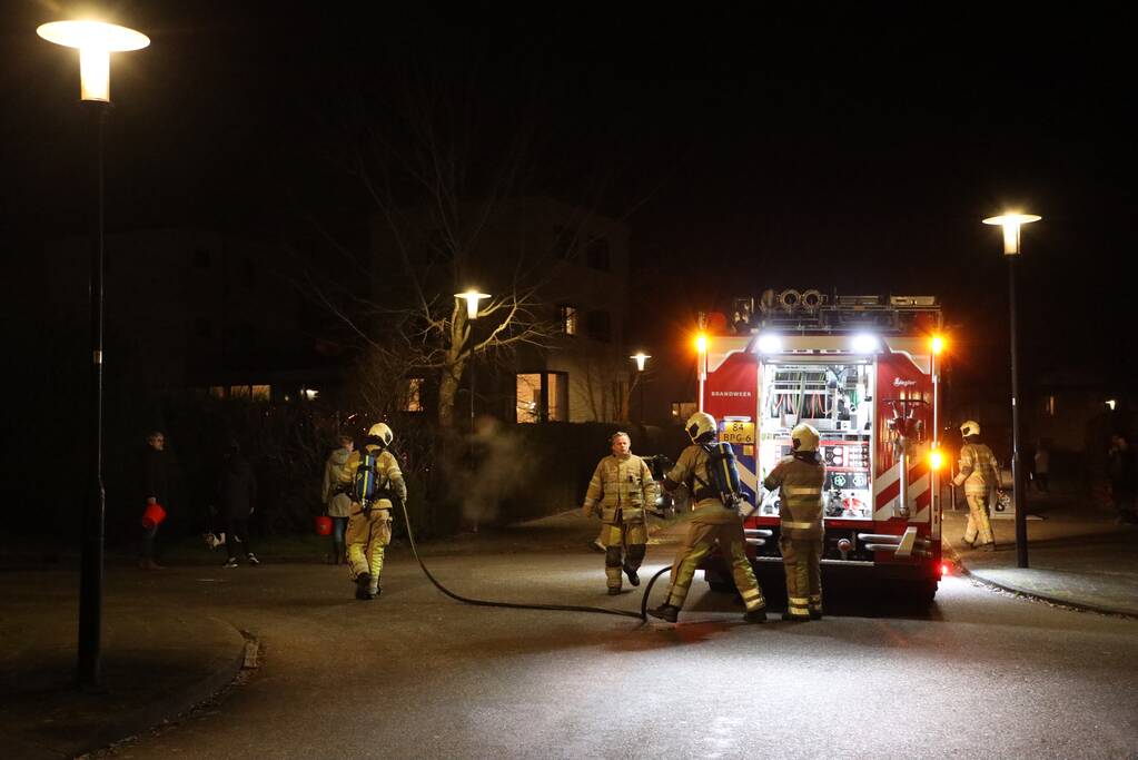 Struiken vliegen in brand