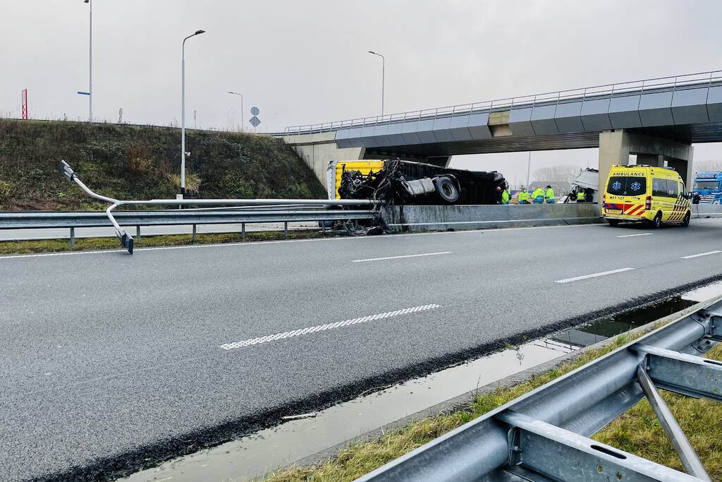 Ernstig ongeval met vrachtwagen
