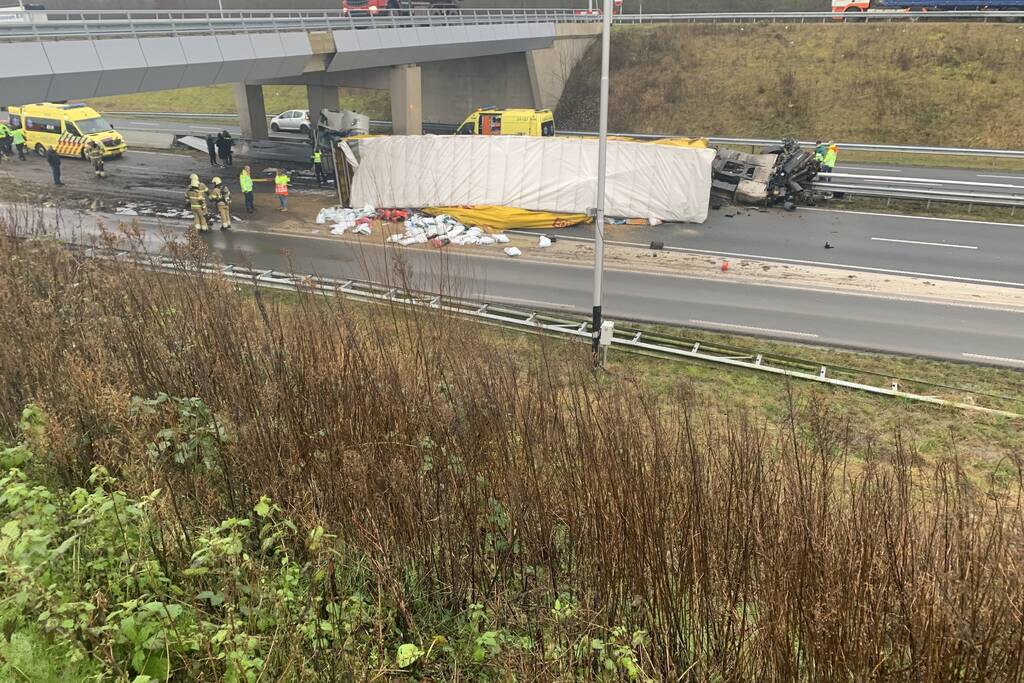 Ernstig ongeval met vrachtwagen