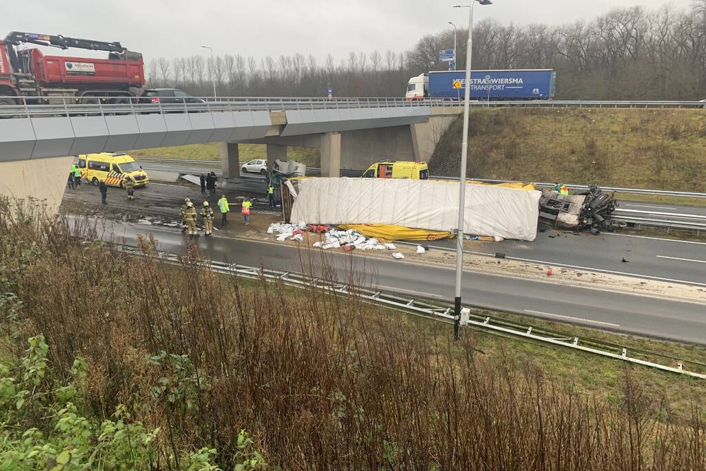 Ernstig ongeval met vrachtwagen