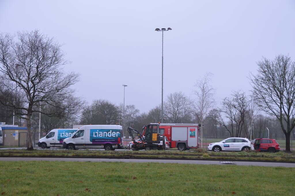 Parkeerterrein atletiekvereniging Lionitas afgesloten na gaslekkage