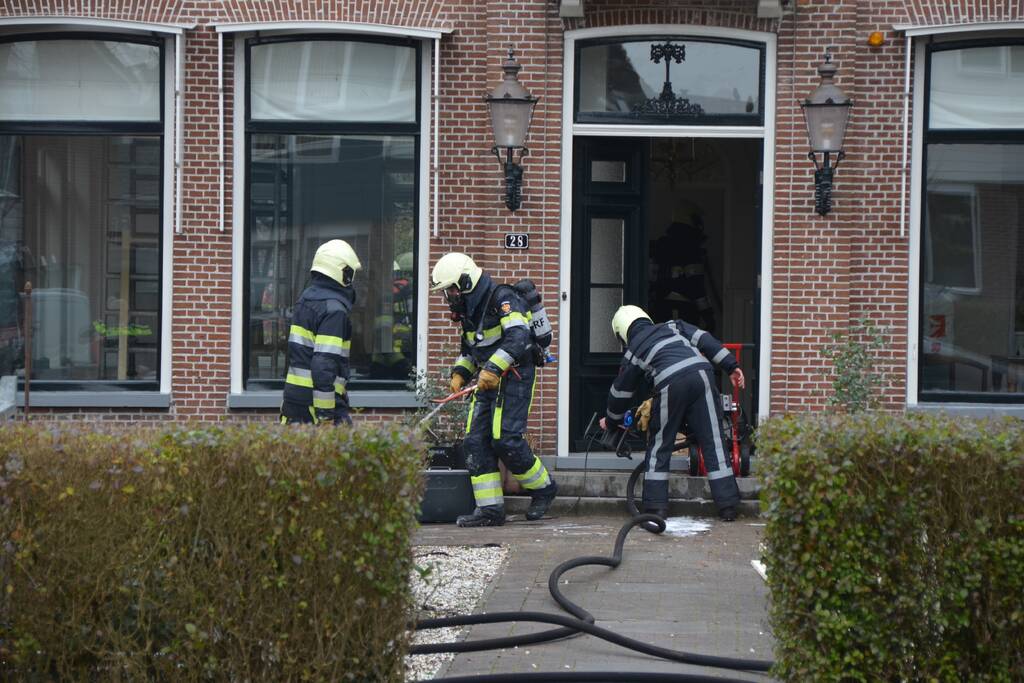 Brand ontstaan in plafond