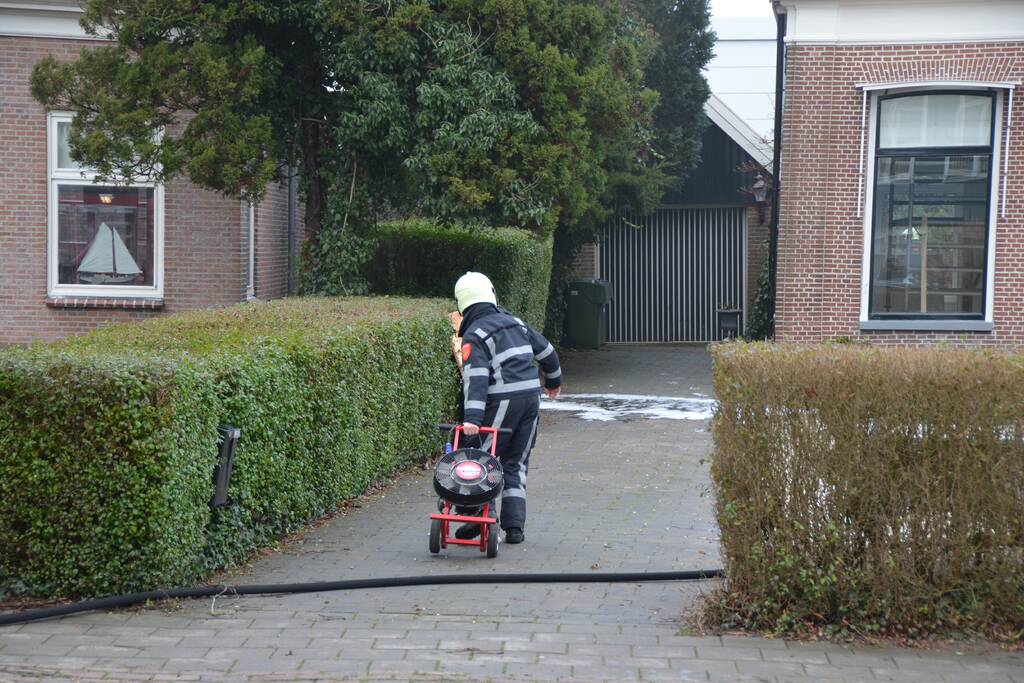 Brand ontstaan in plafond