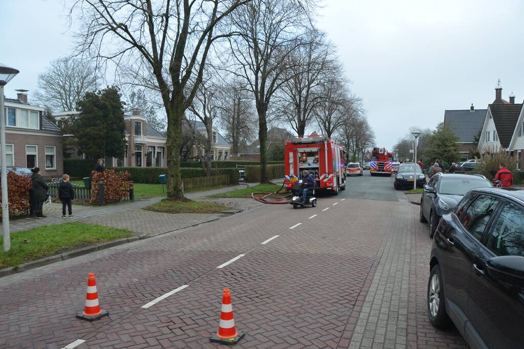 Brand ontstaan in plafond