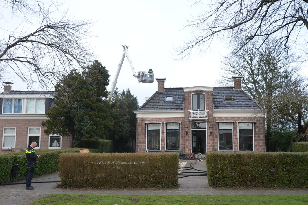 Brand ontstaan in plafond