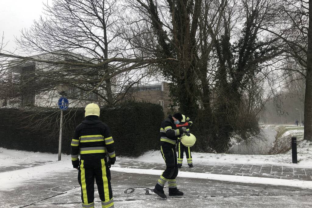 Tak breek af door harde wind