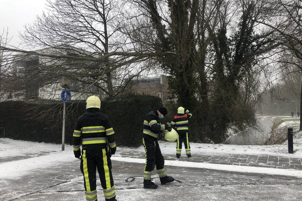 Tak breek af door harde wind