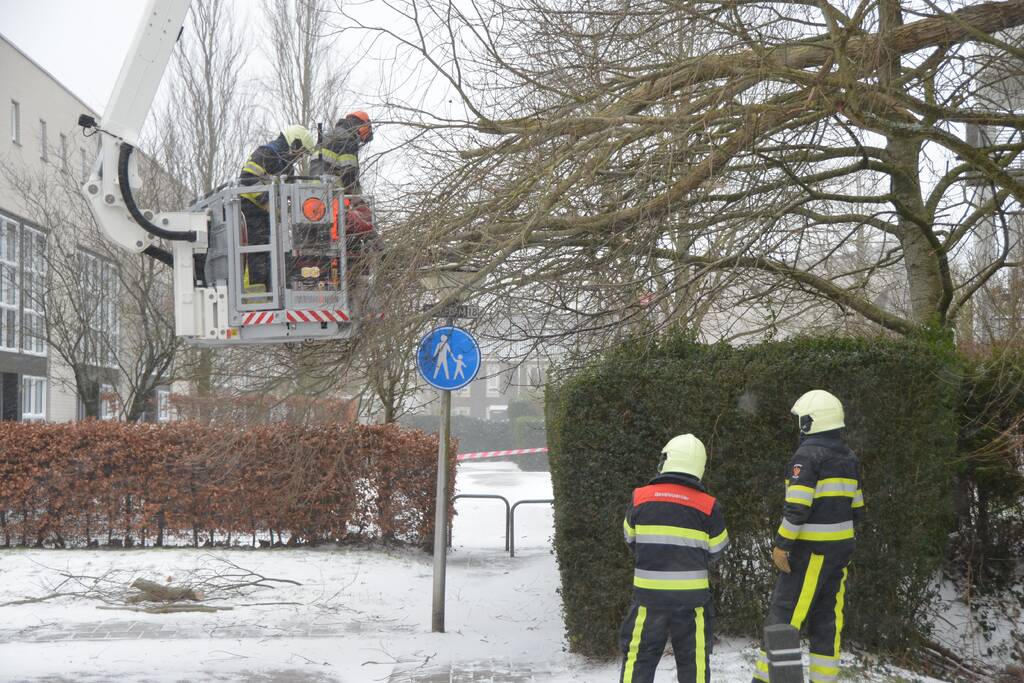 Tak breek af door harde wind