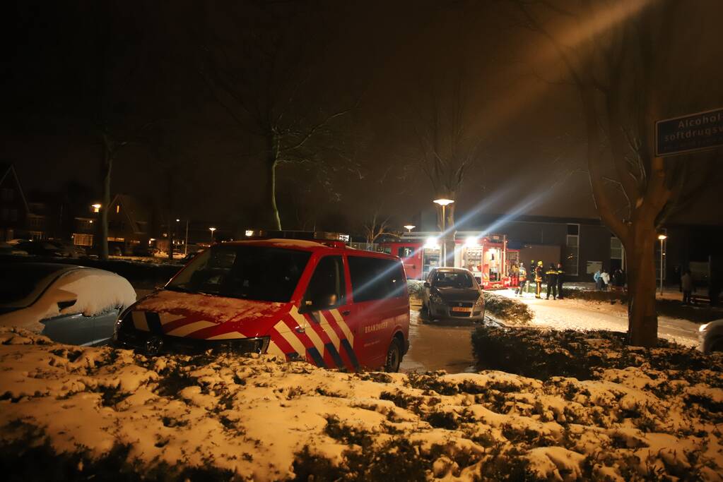 Brand in meterkast van gebouw