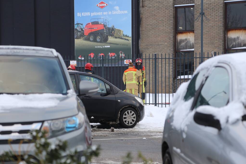 Gasfles bij Kuhn vliegt in brand