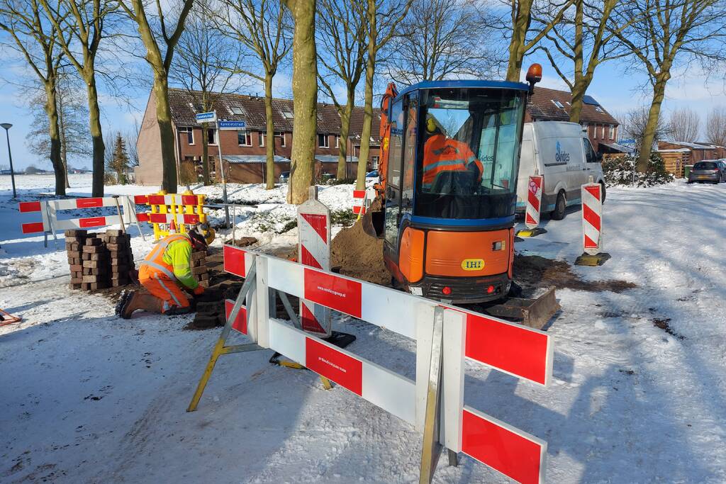 Omwonenden zonder water na lekkage in leiding
