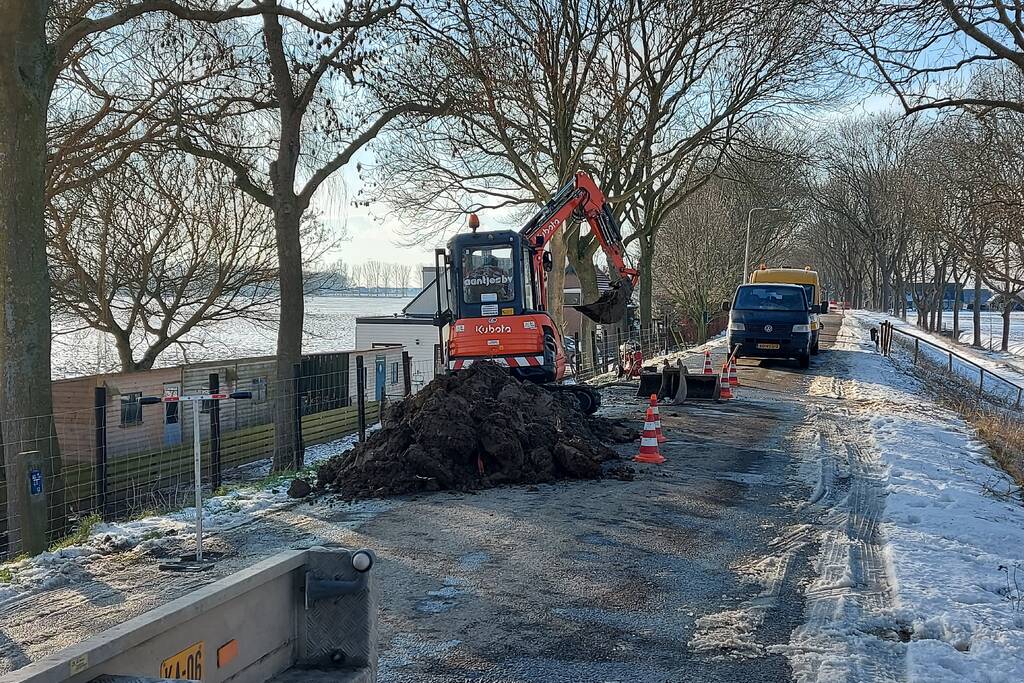 Waterballet na gesprongen leiding