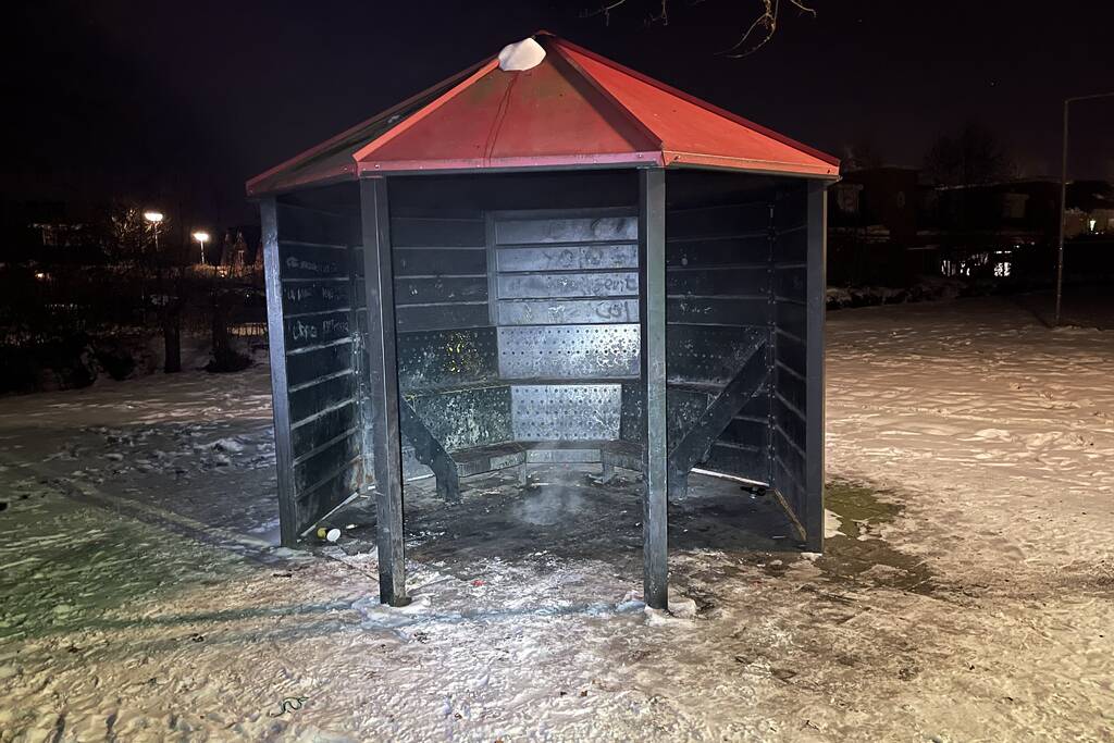 Brandweer blust brand in jeugdhok