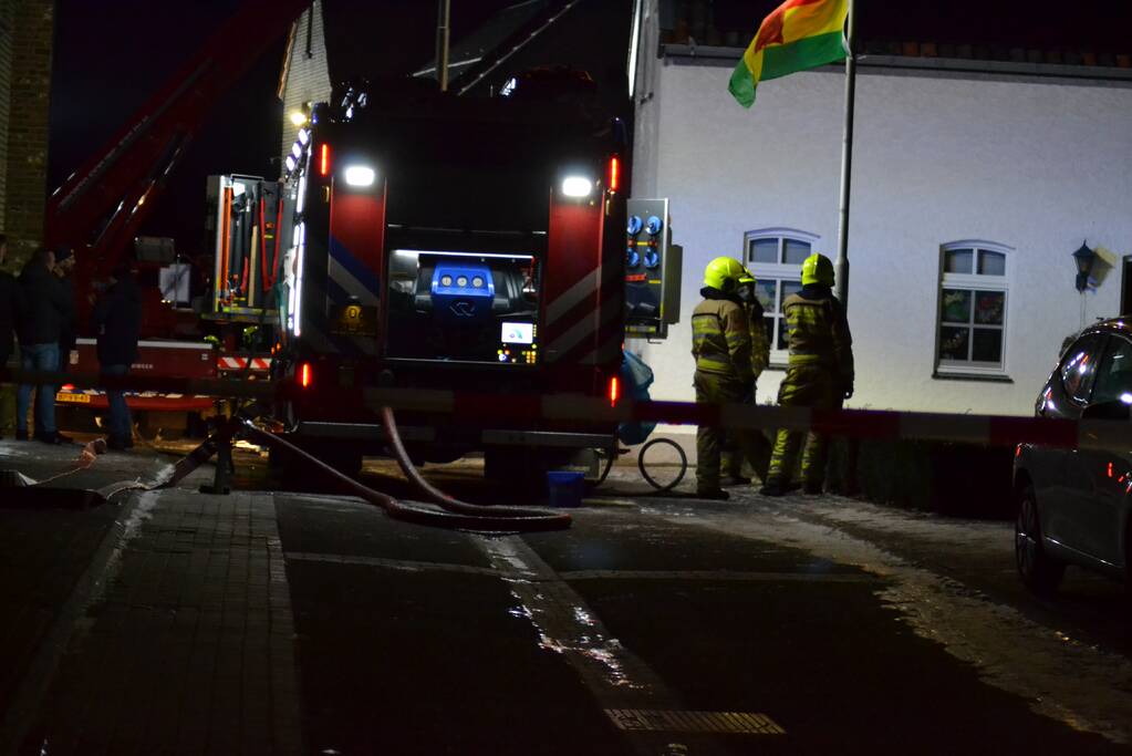 Hevige brand in woning