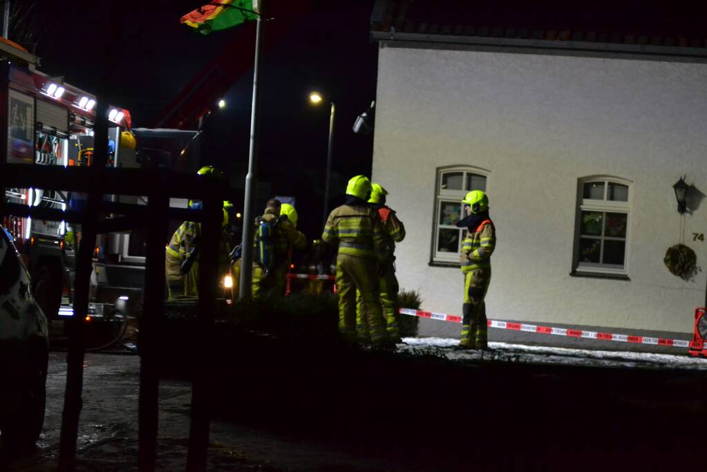Hevige brand in woning