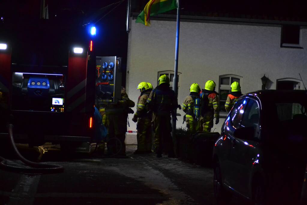 Hevige brand in woning
