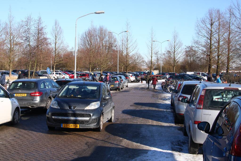 Veerplas zeer druk met schaatsers