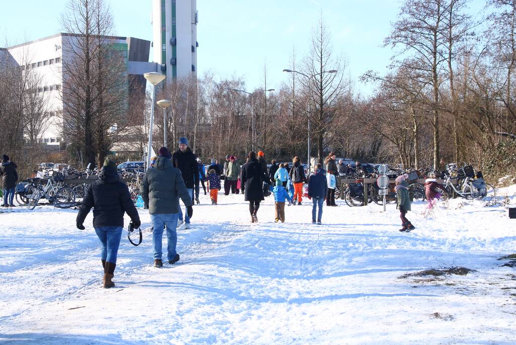 Veerplas zeer druk met schaatsers