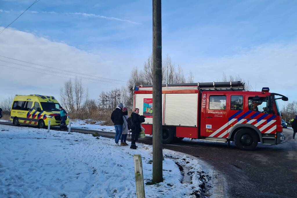 Persoon gewond na valpartij op ijs