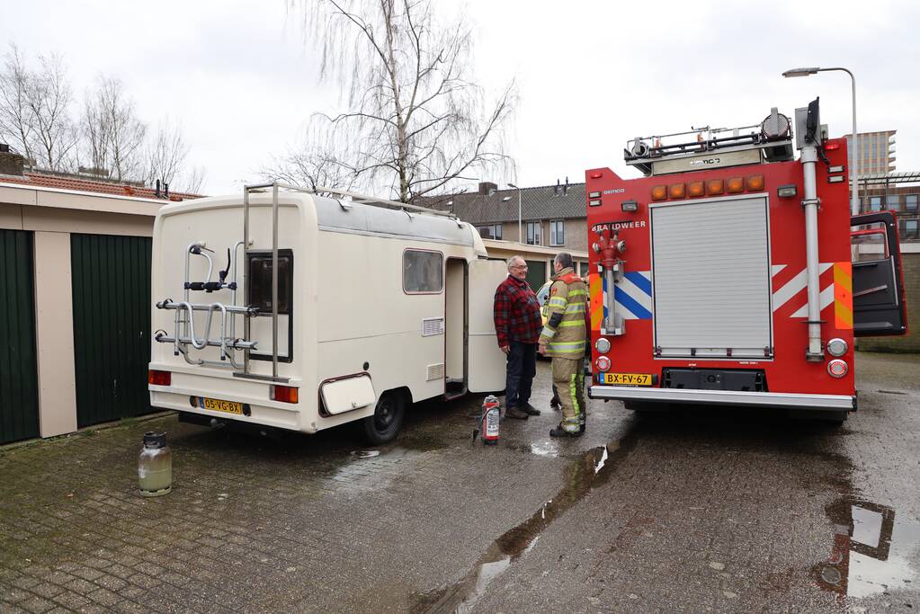 Veel schade na brand in camper