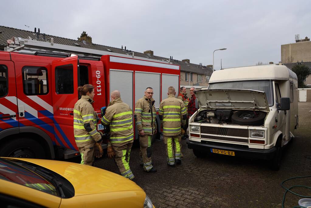 Veel schade na brand in camper
