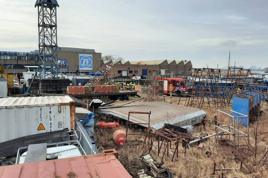 Brand in machinekamer van schip