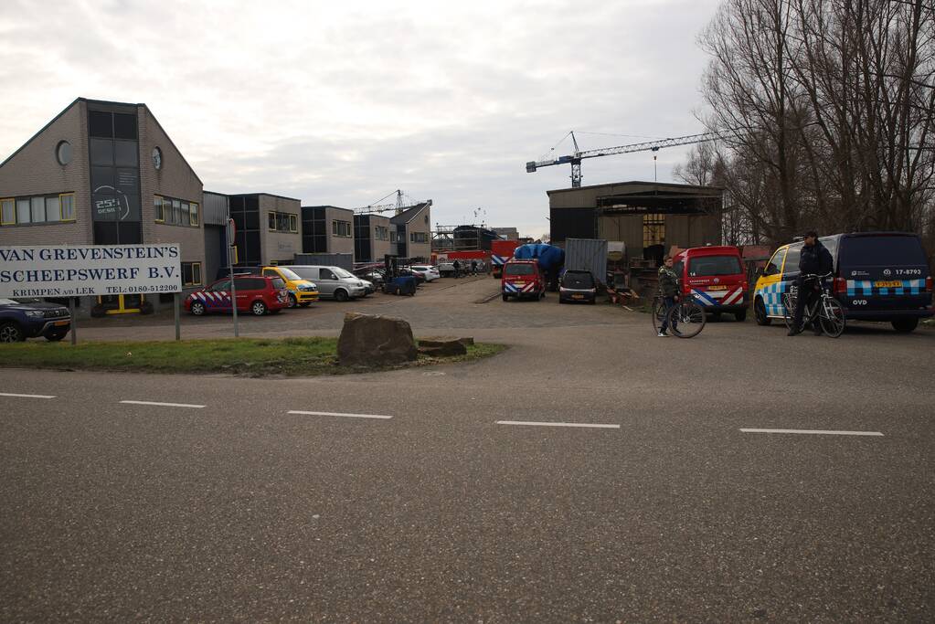 Brand in machinekamer van schip