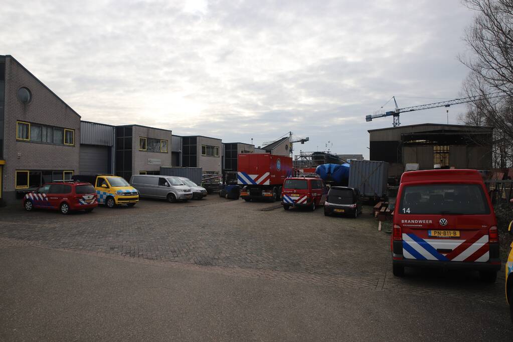 Brand in machinekamer van schip