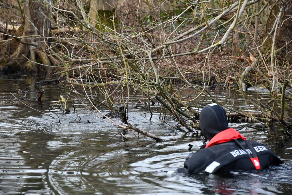 Meerkoet door brandweer gered