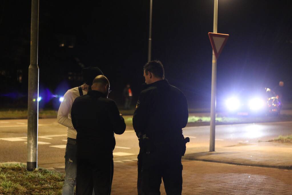 Schade bij ongeval op rotonde