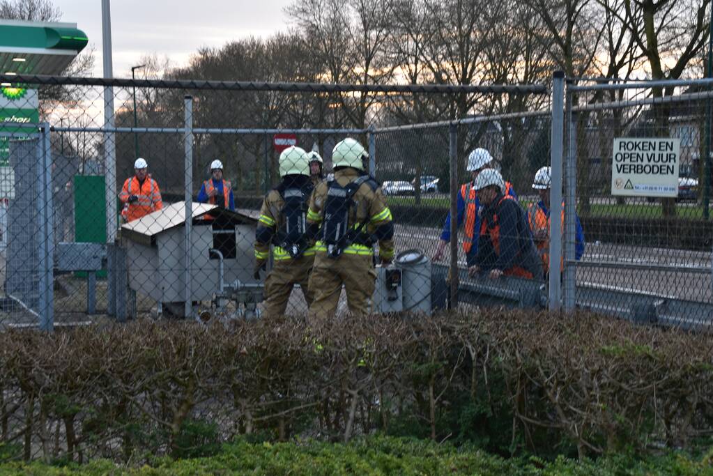 Gaslekkage bij BP-tankstation